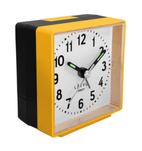 LAVVU Žlutý budík SWEEP s plynulým chodem – 3 ROKY ZÁRUKA!