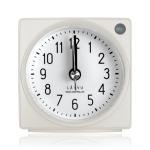 LAVVU Bílý rádiem řízený budík s funkcí STOP Second Hand – 3 ROKY ZÁRUKA!