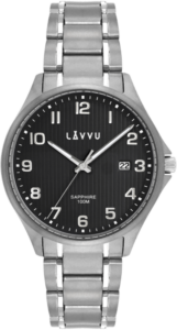 LAVVU Titanové hodinky se safírovým sklem TITANIUM LILLEHAMMER Black
