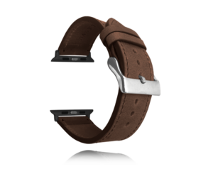 LAVVU Tmavě hnědý kožený řemínek Top Grain pro APPLE WATCH 42-44 mm