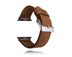 LAVVU Tmavě hnědý kožený řemínek Top Grain pro APPLE WATCH 42-44 mm