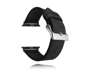 LAVVU Černý kožený řemínek Top Grain pro APPLE WATCH 38-40 mm