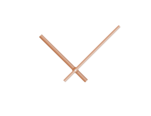 Rose gold rovné hliníkové ručičky na hodiny 145 mm | 113 mm