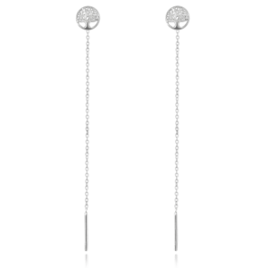 MINET Stříbrné náušnice strom života