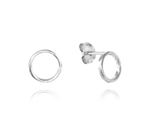 MINET Minimalistické stříbrné náušnice KROUŽKY