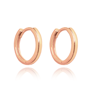 MINET Rose gold stříbrné náušnice KRUHY 1,5 cm