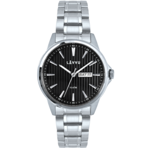 LAVVU Stylové pánské hodinky TRONES Black 100M