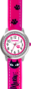 CLOCKODILE Růžové dívčí dětské hodinky KOČKY