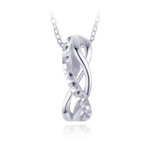 MINET Broušený stříbrný náhrdelník