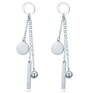 MINET Stříbrné visací náušnice