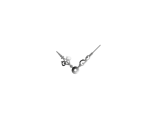 Malé stříbrné hliníkové ručičky na hodiny Antik 30 mm | 24 mm