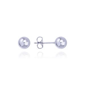 MINET Decentní zlaté náušnice z bílého zlata kuličky Au 585/1000 1,00g