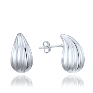 MINET Broušené stříbrné náušnice