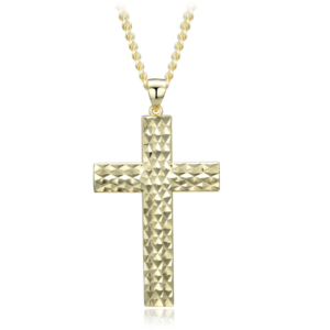 MINET Pozlacený stříbrný náhrdelník s křížkem Ag 925/1000 11,90g
