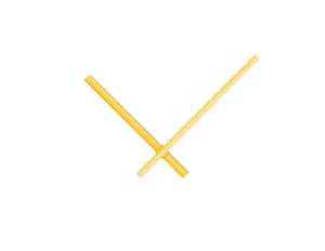 Zlaté rovné hliníkové ručičky na hodiny 145 mm | 113 mm