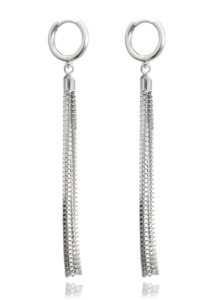 MINET Řetízkové stříbrné visací náušnice