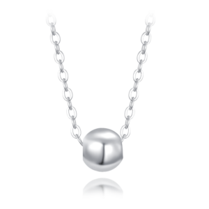 MINET Stříbrný náhrdelník kulička 6 mm