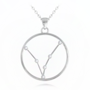 MINET Stříbrný náhrdelník Stars znamení RYBY Czech Crystal