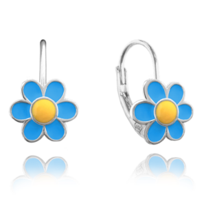 MINET Dětské stříbrné náušnice KOPRETINY