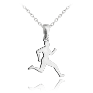 MINET Stříbrný náhrdelník BĚŽEC