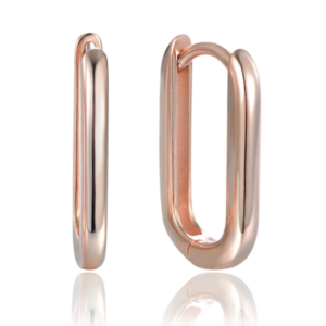 MINET Rose gold stříbrné náušnice v italském stylu