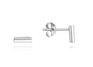 MINET Minimalistické stříbrné náušnice TYČKY