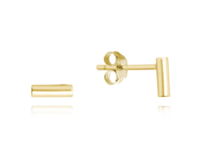 MINET Minimalistické pozlacené stříbrné náušnice TYČKY