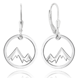 MINET Cestovatelské stříbrné náušnice HORY