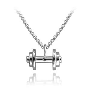 MINET Stříbrný náhrdelník FITNESS ČINKA