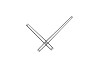 Stříbrné vyseknuté hliníkové ručičky na hodiny 168 mm | 118 mm