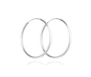 MINET Stříbrné náušnice KRUHY 4 cm