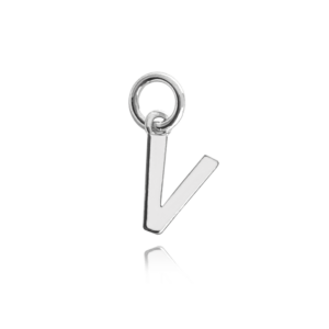 MINET Stříbrný přívěs drobné písmeno „V“