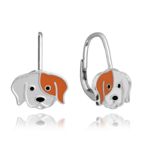 MINET X CLOCKODILE Dětské stříbrné náušnice PEJSCI