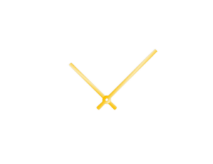 Zlaté rovné hliníkové ručičky na hodiny 90 mm | 65 mm