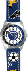 CLOCKODILE Svítící modré chlapecké dětské hodinky FOTBAL