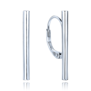 MINET Elegantní stříbrné náušnice tyčky