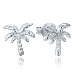 MINET Letní stříbrné náušnice palmy