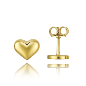 MINET Elegantní zlaté náušnice srdíčka Au 585/1000 0,95g