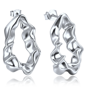 MINET Moderní stříbrné náušnice