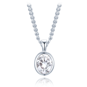 MINET Luxusní stříbrný náhrdelník s bílým zirkonem
