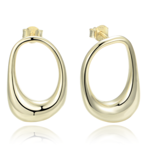 MINET Moderní pozlacené stříbrné náušnice