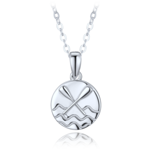 MINET Stříbrný náhrdelník voda a pádla