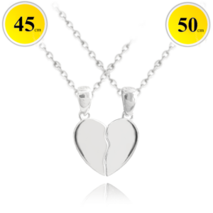 MINET Stříbrné párové náhrdelníky FOREVER LOVE