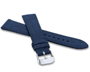 LAVVU Modrý prošitý řemínek SUEDE z luxusní kůže Top Grain – 18