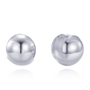 MINET Elegantní stříbrné náušnice duté kuličky