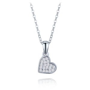 MINET Stříbrný náhrdelník se srdíčkem – dcera