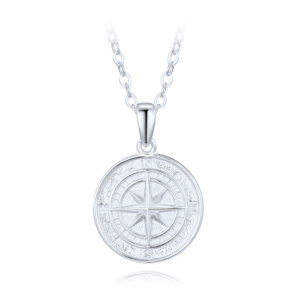 MINET Stříbrný náhrdelník kompas