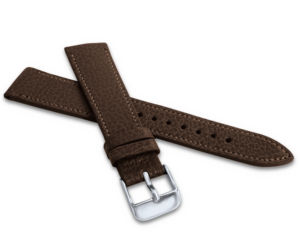 LAVVU Tmavě hnědý prošitý řemínek MEDITERRA z luxusní kůže Top Grain – 18