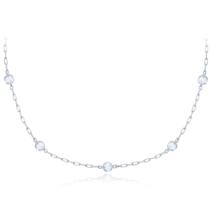 MINET Elegantní náhrdelník z bílého zlata Au 585/1000 1,70g