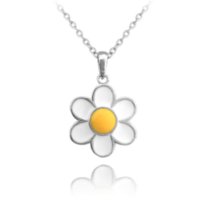 MINET Dětský stříbrný náhrdelník KOPRETINA